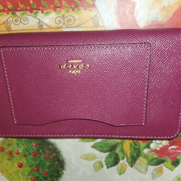 Coach 54007 Accordion zip wallet Crossgrain Leathe - Picture 1 of 4